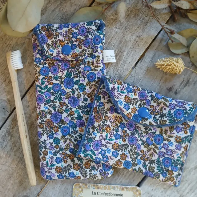 Duo nomade – Pochette à brosse à dents & pochette à savon 🌿