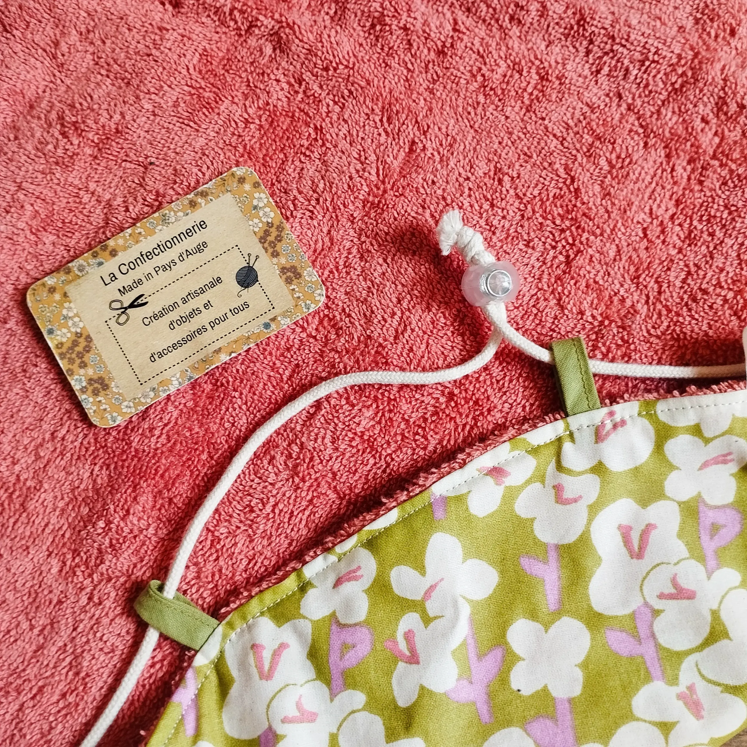 Tapis de piscine- fleuri vert et rose – Image 3