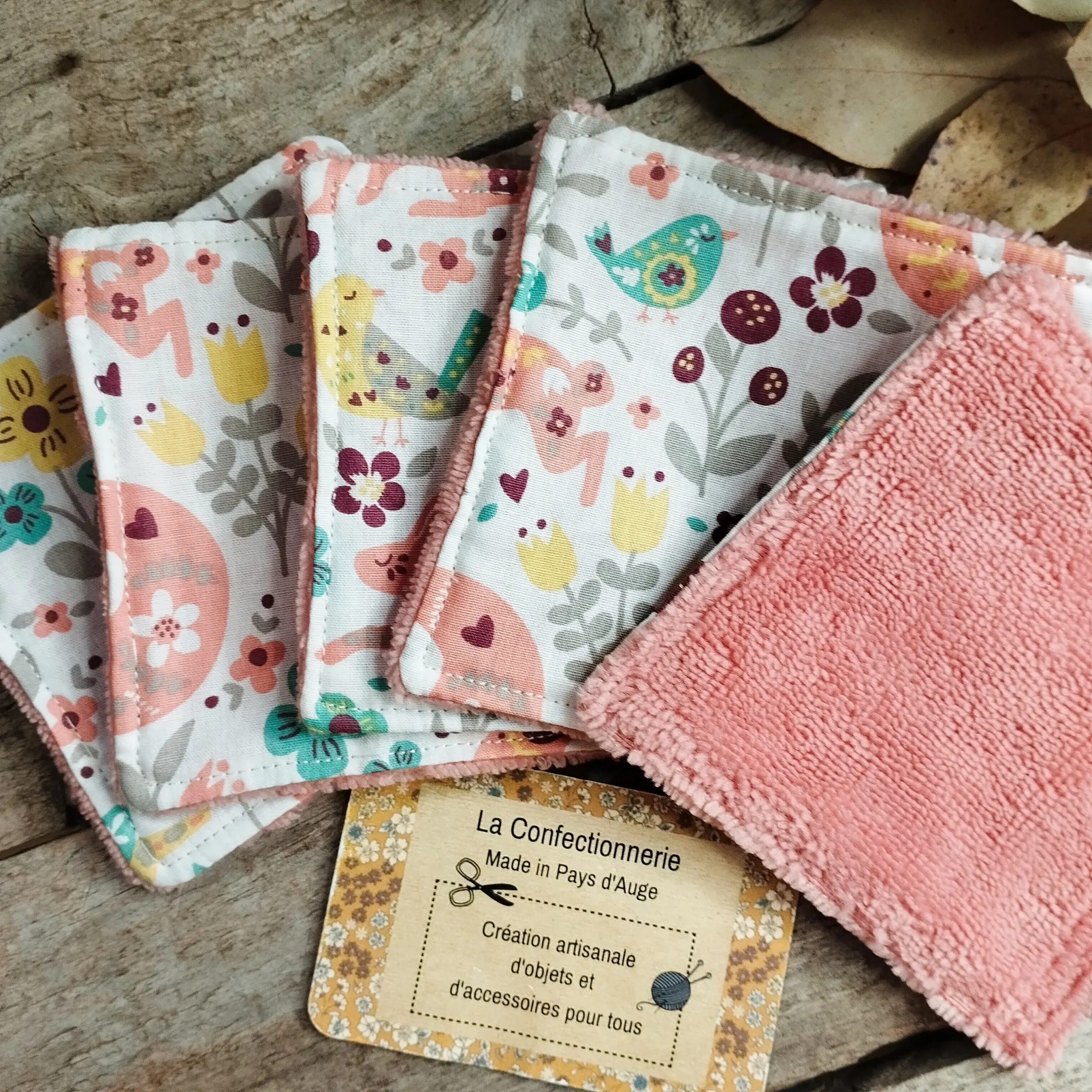 Lingettes lavables (lapins/oiseaux) – Image 3