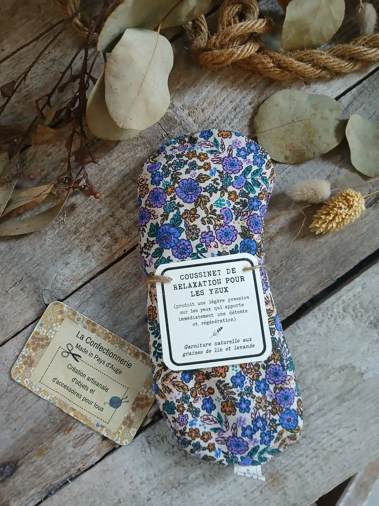 Coussinet de relaxation pour les yeux - fleuri violet
