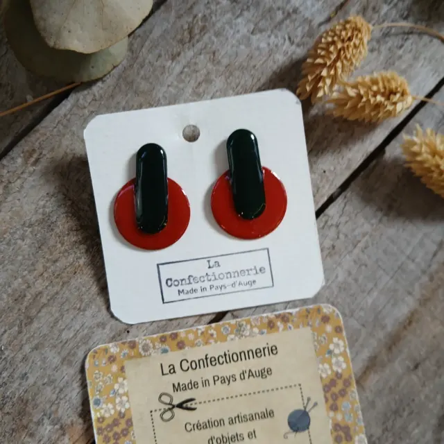 Boucles d’oreilles vert profond & vert électrique (Copie)