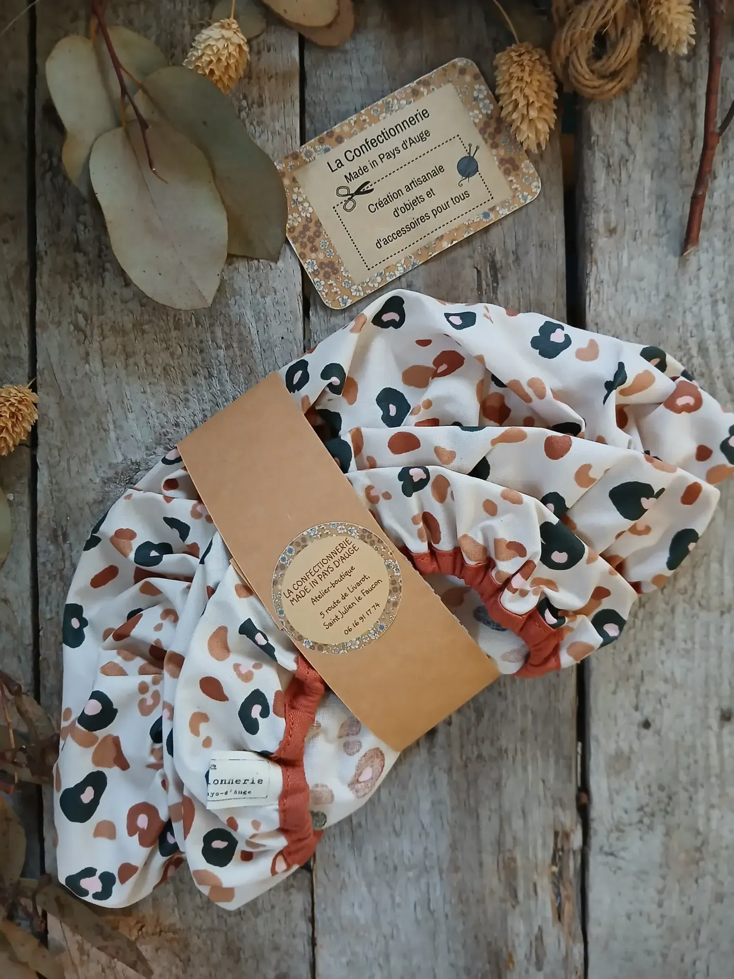 Lot de 3 charlottes alimentaires en tissu enduit - Léopard – Image 2