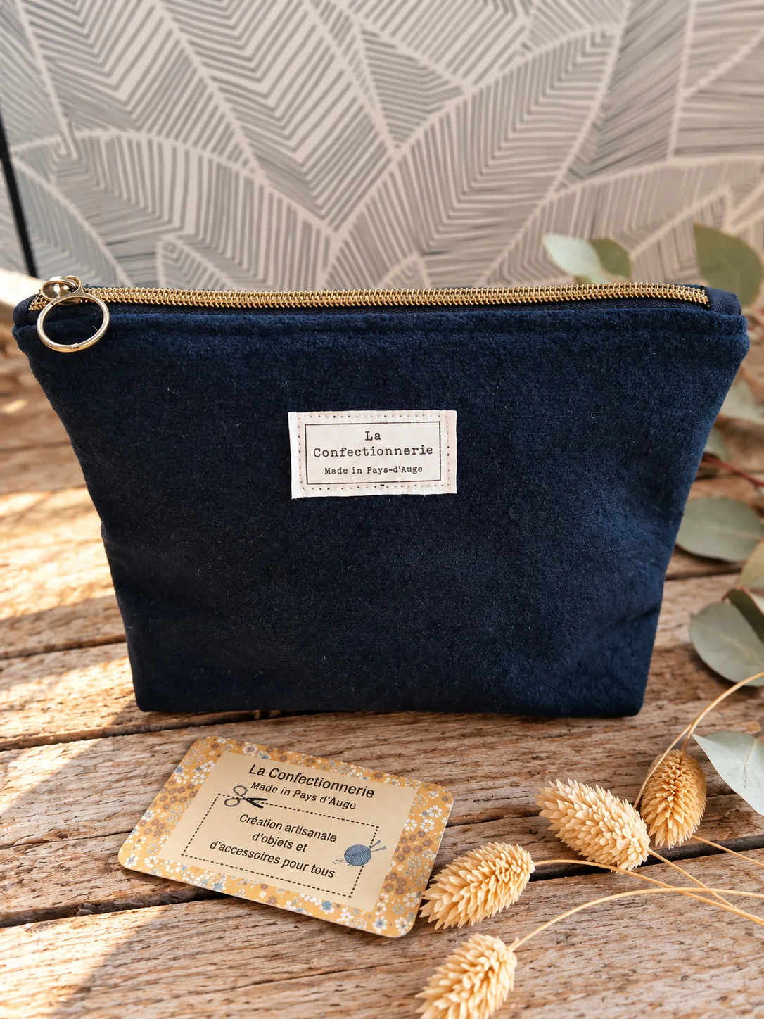 Trousse triangle - format moyen - Noir tout doux