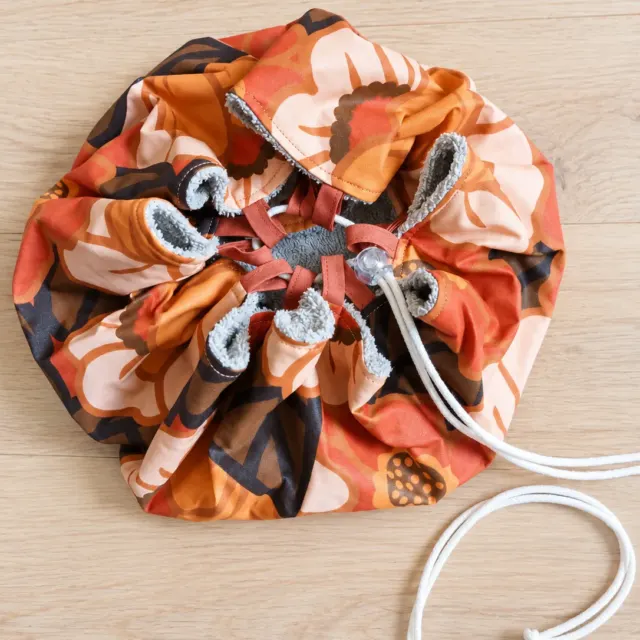 Tapis de piscine - Pieds au sec - Flower orange
